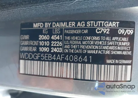 2010 Mercedes-Benz C 300 Luxury/Sport from USA, damaged, VIN WDDGF5EB4AF408641